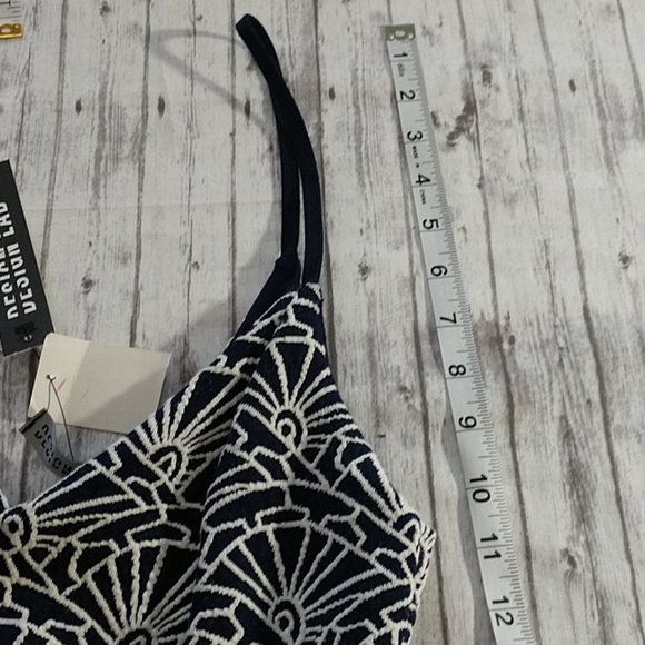 NWT Design Lab Navy Blue & White Dress - Picture 5 of 8